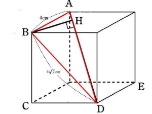 空間図形の切断面の面積を求める